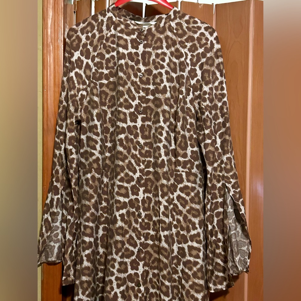 H&M Brown Animal Print Maxi Dress - Picture 7 of 16